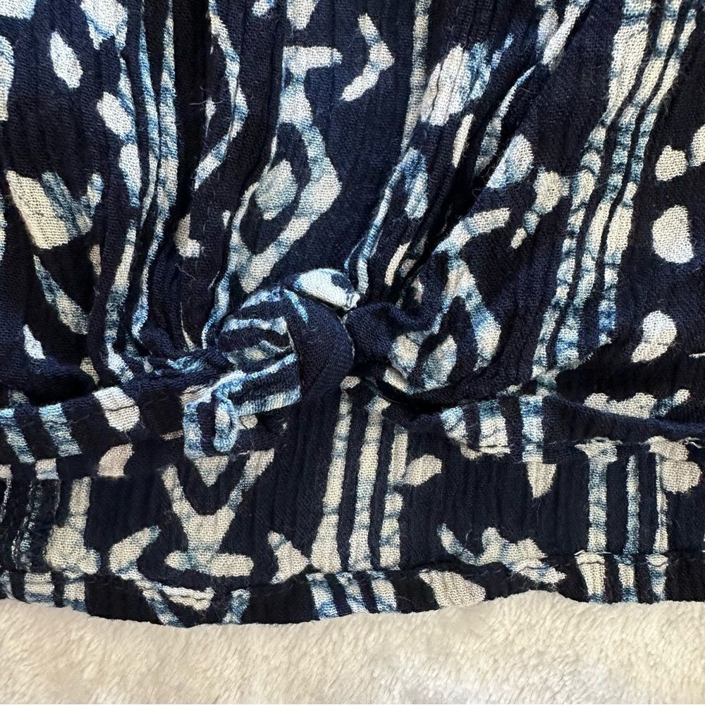 Free People Elena blue print wide‎ leg pants size S - Picture 7 of 14